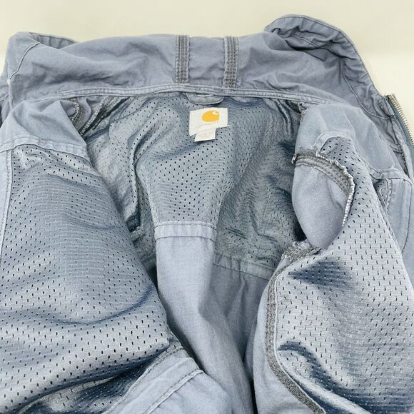 Carhartt Women's Medium Hooded Slate Blue El Paso Utility Jacket - Picture 4 of 9